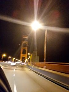 Crossing the Golden Gate Bridge at 10:30PM