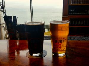 An oatmeal stout and cream ale