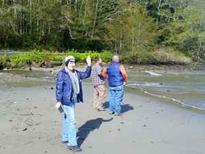 We stopped at a beach, right off the road