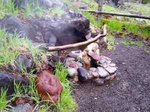 A non-bathing hot spring 