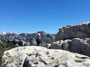 KC looks for a specific route to set up top rope