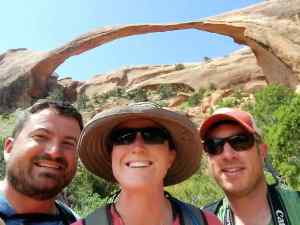 A selfie under the arch