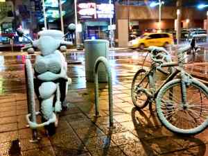 Views of Denver in the snow