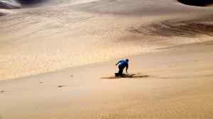 KC Propelled off the sand sled