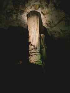 A geologic formation in the Carlsbad Caverns