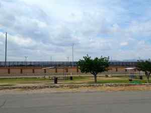 A view of the Mexican border on our morning run in El Paso.