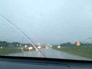 We drove through Texas during the flood rains; the never-ending rain was our Texas experience