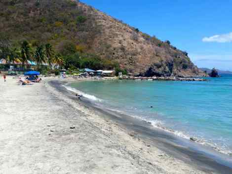 The swimming beach at St Kitts