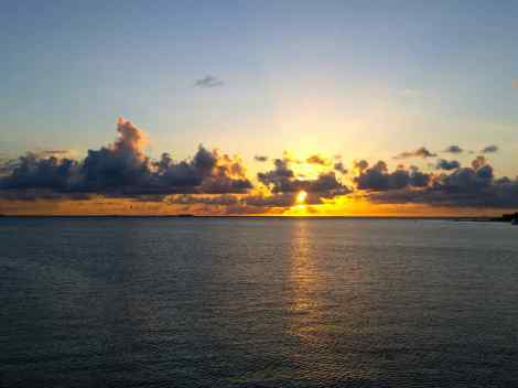 Sunset heading back to the hotel