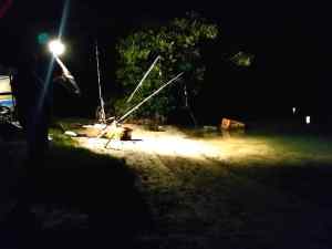 Campsite on the Indian River at the Long Point Campground in Florida