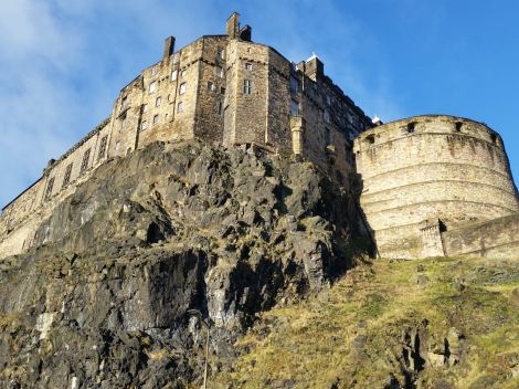 Edinburgh Castle, in the middle of the city