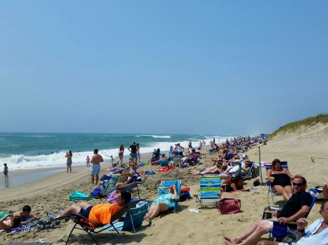 Maybe going to the beach on Martha's Vineyard on the fifth of July (a Sunday, last year) wasn't the brightest idea