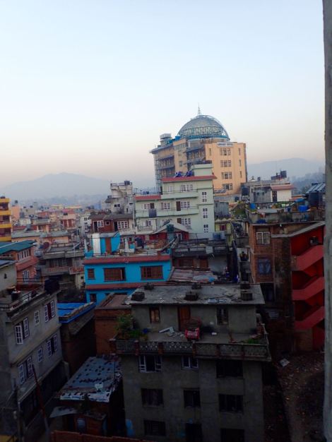 Our first view from our hotel in Kathmandu