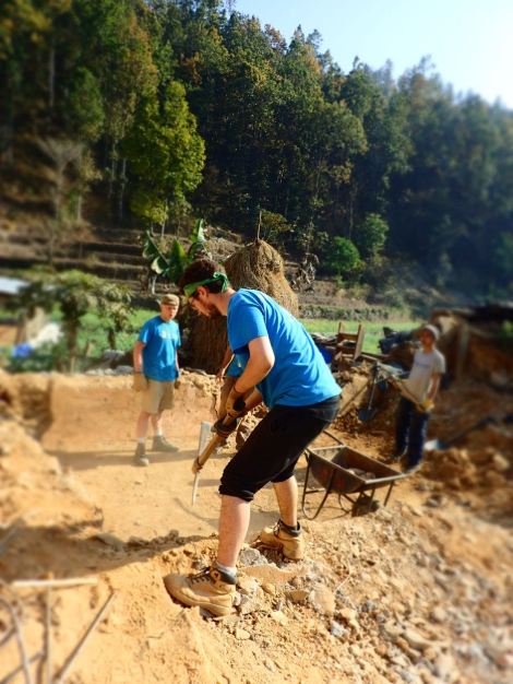 Potter taking down a wall